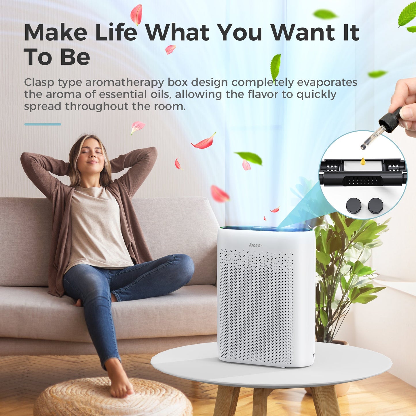 AROEVE Air Purifiers | MKD05 (WHITE)