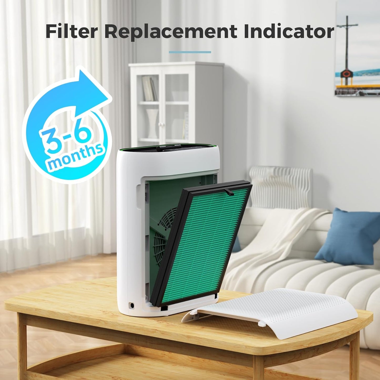 AROEVE HEPA Air Filter Replacement | MKD05- Pet Dander Version